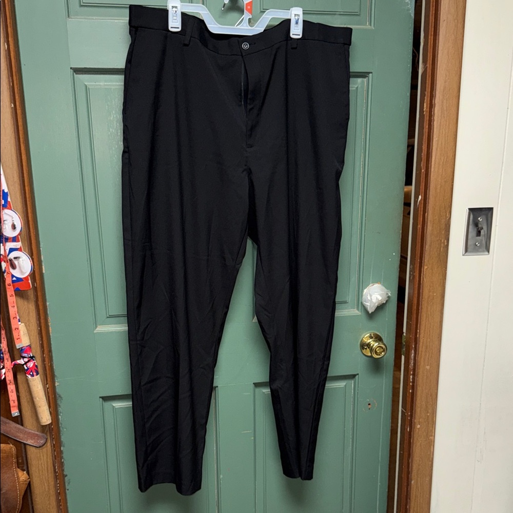 Savane Black Men's Dress Pants - Classic Straight Leg
